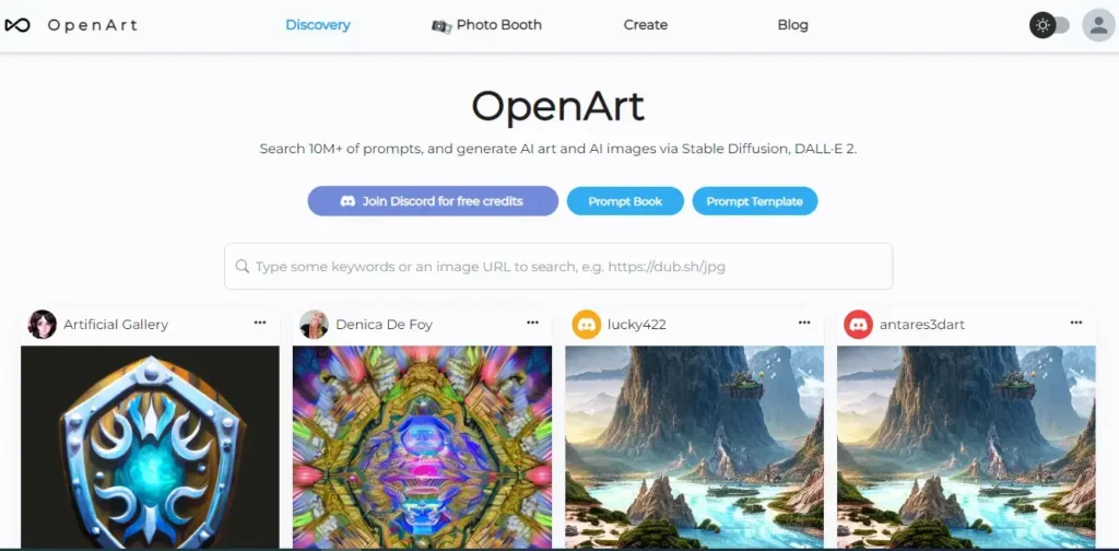 open art is an ai image generation website, text to image for free online with easy to use functions 